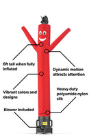 Air Dancers Wacky Waving Inflatable Tube Man Set -LookOurWay 7ft Tall Advertising Air Dancer Waving Man Inflatable Tube Guy with Sky Dancer Blower - Red