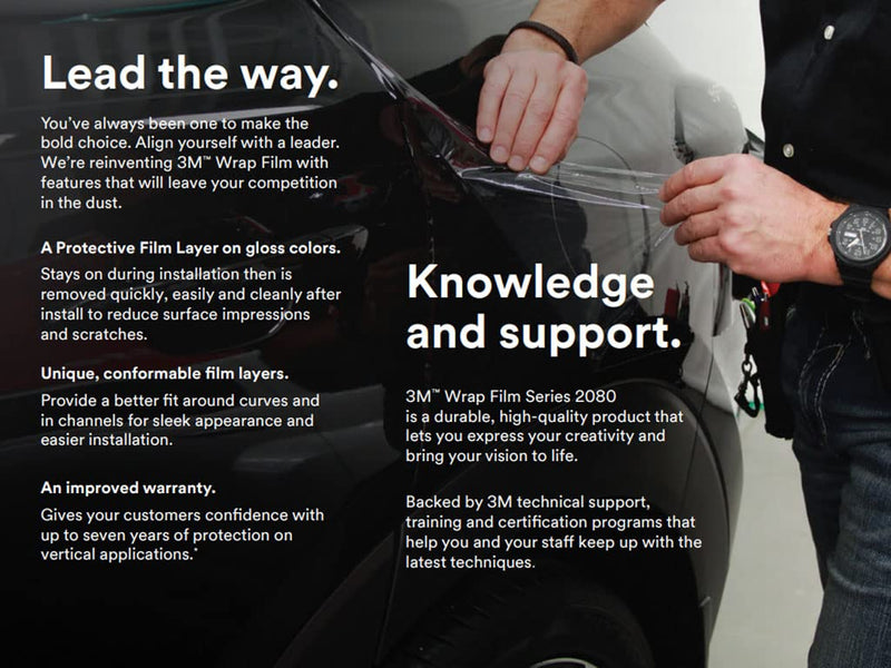 3M 2080 Series M22 Matte Deep Black - 5ft x 1ft - 5sq ft - Dual Cast Lustrous Vinyl Car Wrapping Film - Bubble Free Vehicle Sheet Roll