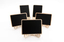 DSTELIN 10 Pack Mini Chalkboards Signs with Easel Stand, Small Rectangle Chalkboards Blackboard, Wood Place Cards for Weddings, Birthday Parties, Message Board Signs and Event Decoration