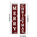 Christmas Decorations Outdoor Yard Front Porch Sign Set, Ivenf, Red Black Buffalo Plaid Door Banner, Hanging Merry Christmas Decorations for Home, Indoor Outdoor Xmas Decor Wall Front Door Yard Garage