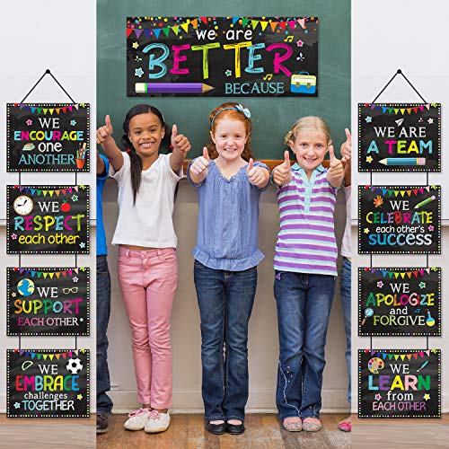 chiazllta Classroom Decorations Bulletin Board Poster Banner Set Classroom Party Supplies for Kindergarten Pre-School Primary High School