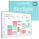 Skylight Calendar Max: 27-Inch Smart Digital Calendar & Chore Chart, Family Organizer with Interactive Touchscreen Display with NA Adapter, Aluminum Metal Shadowbox