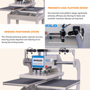 Commercial Heat Press Machine,16x24 Pneumatic Sliding Dual Platen Large Heat Press with Infrared Positioning, Sublimation Transfer Machine, DTF Heat Press Machine for T Shirts