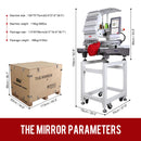 BAi The Mirror Embroidery Machine 20x14" Embroidery Area with 15 Needles,1200spm Max Speed Multi Needle Commercial Embroidery Machine for 3D Hats Clothing,Wifi Available 10" Touch Screen