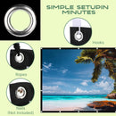 AAJK Outdoor Projector Screen 150 inch, Washable Projector Screen 16:9 Foldable Anti-Crease Portable Projector Movies Screen for Home Theater Outdoor Indoor Support Double Sided Projection AAJK