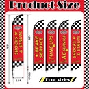 Auto Repair Shop Feather Flag Kits Set Feather Flag Pole Kit 12ft for Business Advertisement, Includes 4 Feather Flags, 4 Stainless Steel Flag Pole and 4 Ground Spikes HunnmingRe 4 Set