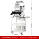 Smartstitch S-1201 Compact Embroidery Machine with 12 Needles, 1200SPM Max Speed, 7“ Touch Screen, 9.5"x12.6" Embroidery Area, Your First Commercial Embroidery Machine for Flat, Hat, T-shirt and more