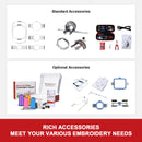 BAi The Mirror Embroidery Machine 20x14" Embroidery Area with 15 Needles,1200spm Max Speed Multi Needle Commercial Embroidery Machine for 3D Hats Clothing,Wifi Available 10" Touch Screen