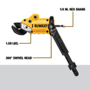 DEWALT Metal Shear/Cutter Drill Attachment, Impact Ready, 360 Degree Pivoting Head, Cuts 18GA Material (DWASHRIR)(Yellow, Black)