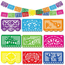Mexican Party Banner DomeStar 18 Feet Plastic Fiesta Banner Cinco de Mayo Dia De Los Muertos Decor Day of The Dead Papel Picado Decorations Mexican Fiesta Garland for Mexican Party Supplies