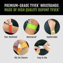 Aqua Tyvek Wristbands for Events - 500 WristCo Comfortable Tear Resistant Paper Bracelets ID Wrist Bands for Concerts Festivals Admission Party Identification