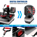 Heat Press Machine, Professional Sublimation Machine, AKEYDIY 8 in 1,  12" X 15" Swing Away Shirt Printing Heat Transfer Digital Industrial-Quality Heat Press Machine for T Shirts Mug Hat Plate