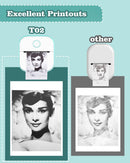 Memoking Print Pods Mini Printer - Sticker Printer T02 Portable Thermal Printer Inkless Sticker Maker Machine Bluetooth Pocket Printer Phone Printer for Study Graphics, Anatomical Diagrams, Photos