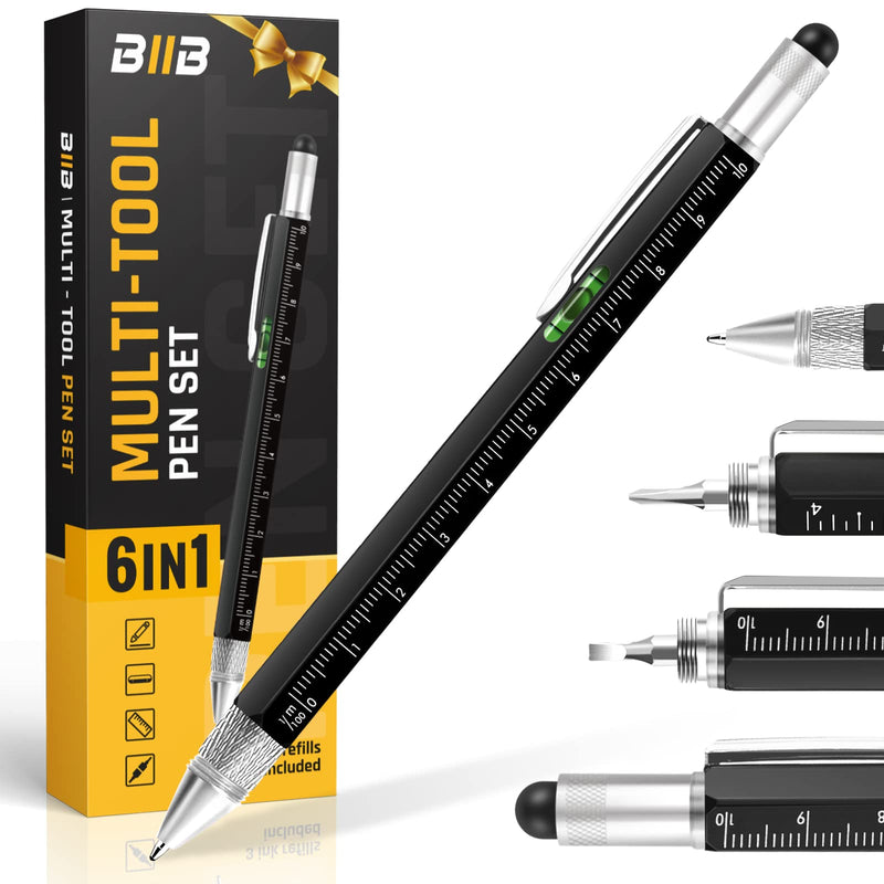 Multitool Pen, Mens Gifts for Christmas, BIIB Stocking Stuffers for Adults Men, Gifts for Men Unique Gifts for Dad Him Grandpa Husband, Dad Gifts for Men Who Have Everything, Gadgets Tools for Men