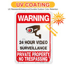 WOUSEDO 2-Pack Private Property No Trespassing Sign,Video Surveillance Signs Outdoor,Rust Free Aluminum 10 x7 Inches Security Camera Sign for Home,Business,CCTV,UV Protected & Waterproof