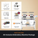 Ricoma MT 1502-15 - Needle Multi-Head Commercial Embroidery Machine, Large Sewing Field, Small Arm for Difficult Areas, Complete Package with All Necessities