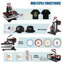 Heat Press Machine, Professional Sublimation Machine, AKEYDIY 8 in 1,  12" X 15" Swing Away Shirt Printing Heat Transfer Digital Industrial-Quality Heat Press Machine for T Shirts Mug Hat Plate