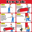 Auto Repair Shop Feather Flag Kits Set Feather Flag Pole Kit 12ft for Business Advertisement, Includes 4 Feather Flags, 4 Stainless Steel Flag Pole and 4 Ground Spikes HunnmingRe 4 Set