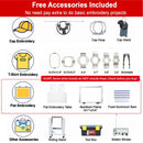 Smartstitch S-1501 Commercial Embroidery Machine with 15 Needles,14"x20" Embroidery Area,1200SPM Max Speed,12" Touch Screen, Wifi available, capable of embroidering on 3D Caps, Flat, T-shirt and more smartstitch