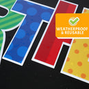 Happy Birthday Yard Sign with Stakes, Personalized Age Plastic Signs with 20 Number Stickers, Bright & Colorful Letters, Weatherproof, Perfect Outdoor Lawn Birthday Decorations