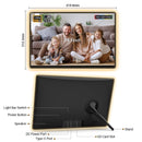 Apolosign 14.1" Neon Light Digital Frame, 32GB Storage Smart Digital Picture Frame, Easy Setup, 16:10 aspect ratio glass lamination Touch Screen, Share Moments Remotely via Frameo, Gift for Friends