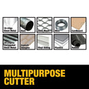 DEWALT Metal Shear/Cutter Drill Attachment, Impact Ready, 360 Degree Pivoting Head, Cuts 18GA Material (DWASHRIR)(Yellow, Black)