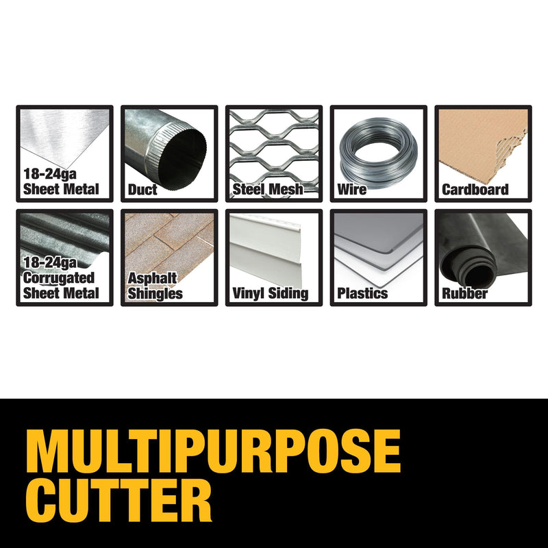 DEWALT Metal Shear/Cutter Drill Attachment, Impact Ready, 360 Degree Pivoting Head, Cuts 18GA Material (DWASHRIR)(Yellow, Black)