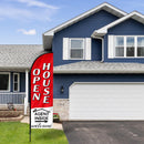 Open House Signs for Real Estate Agents,Swooper Open Banners Flag,Business Open House Flag and Pole Kit,Open Signs for Outside Business Advertising
