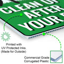 Clean Up After Your Dog Signs with Metal H-Stake - No Poop Zone for Your Lawn - Pick Up Signs Authority 12"x9" After Your Pooch with Ease - Durable Yard Signage Solution to Maintain a Pristine Yard