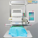 CH1501 Embroidery Machine 15 Needle: Commercial Digital Hat Embroidery Machine Kit with Stand - 13"x20" Embroidery Area 1200 SPM Max Speed, 10" Touch Screen, Wifi, USB for 3D Cap, Shirt and More