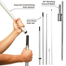 Grand Opening Banner Flags - Now Open Feather Banner Flag Pole Kit - Feather Flag Feather Flag 12 Feet Tall Advertising Flag Banner with Fiberglass Pole Kit and Ground Spike for Business Promotion - Grand Opening Flags - Now Open Red & Yellow (10M1200030)