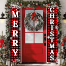 Christmas Decorations Outdoor Yard Front Porch Sign Set, Ivenf, Red Black Buffalo Plaid Door Banner, Hanging Merry Christmas Decorations for Home, Indoor Outdoor Xmas Decor Wall Front Door Yard Garage