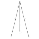 Amazon Basics Easel Display Stand, Instant Floor Poster, Lightweight, Collapsible and Portable with Tripod Base, Black Steel (supports 5 pounds)