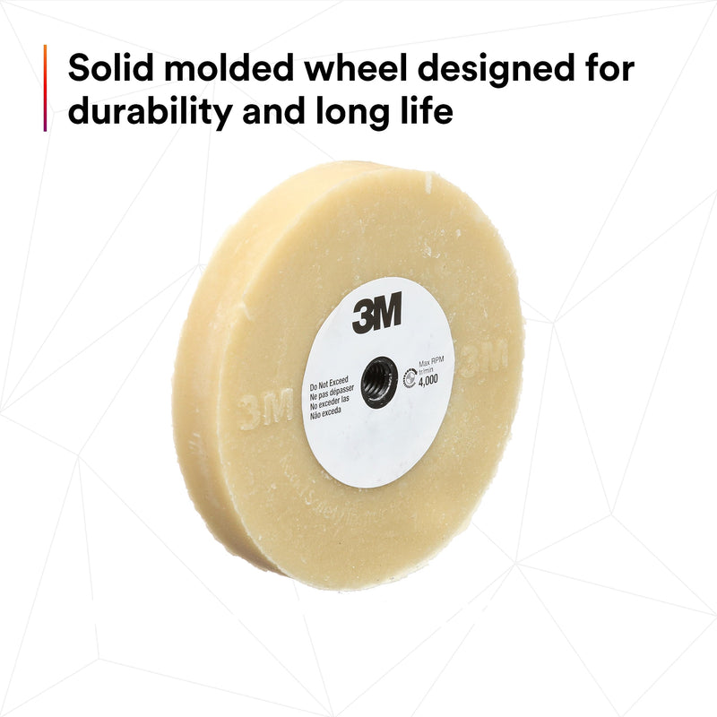 3M Stripe Off Wheel – Adhesive Remover – Eraser Wheel – Removes Decals, Stripes, Vinyl, Tapes and Graphics – 4” diameter x 5/8” thick – 07499 – Pack of 1