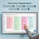 Skylight Calendar Max: 27-Inch Smart Digital Calendar & Chore Chart, Family Organizer with Interactive Touchscreen Display – Wall Mountable in Portrait or Landscape, Charcoal Shadowbox Frame