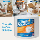 Bubble cushion for Packing & Moving - 12" Width X 175 FT - Bubble cushion for Moving, Extra Protection for Shipping, Packaging Boxes & Mailers, Perforated Every 12 IN, Clear Cushioning Wrap
