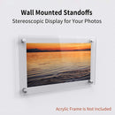 Standoff Screws (1 in. Dia x 1 in. L), Stainless Steel Standoffs Mounting Hardware LuckIn 20-Pack for Acrylic Signs, Silver