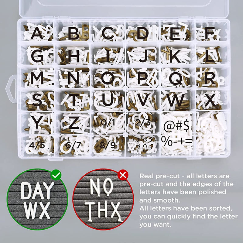 Changeable Felt Letter Board with Letters, Pre Cut & Sorted 725 Letters, First Day of School Board, 10x10 Inch Message Board, Classroom Decor Farmhouse Wall Decor Sign Board