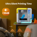 3D Printer for Kids and Beginners, AOSEED X-Maker, Fully Assembled High-Speed 3D Printer with 8 PLA Filament Set, Leveling-Free Bed, Wi-Fi Printing, Silent, High Precision Small 3D Printer with App