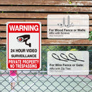 WOUSEDO 2-Pack Private Property No Trespassing Sign,Video Surveillance Signs Outdoor,Rust Free Aluminum 10 x7 Inches Security Camera Sign for Home,Business,CCTV,UV Protected & Waterproof