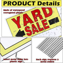 Yard Sale Signs 4Pack Double Sided Printed For Sale Signs with Metal Stakes Waterproof Corrugated Garage Sale Signs for Outdoor Estate Sale SCNWQ