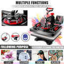 Heat Press Machine, Professional Sublimation Machine, AKEYDIY 8 in 1,  12" X 15" Swing Away Shirt Printing Heat Transfer Digital Industrial-Quality Heat Press Machine for T Shirts Mug Hat Plate