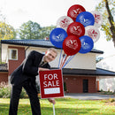 Open House Balloons House for Sale Balloons 12 Inches Latex Balloons for Real Estate Balloons Supplies Signs for Open House Yard Sign House Signs Gejoy 60 Pieces