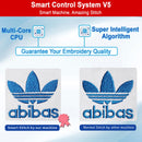 Smartstitch S-1501 Commercial Embroidery Machine with 15 Needles,14"x20" Embroidery Area,1200SPM Max Speed,12" Touch Screen, Wifi available, capable of embroidering on 3D Caps, Flat, T-shirt and more