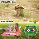 No Peeing and No Pooping Dog Sign 2 Pack, Double Sided Please Be Respectful Keep Off The Grass Yard Signs with Metal Wire H-Stakes, 14" x 10", UV Protected & Waterproof, Outdoor Use