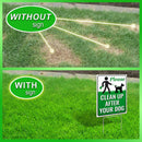 Clean Up After Your Dog Signs with Metal H-Stake - No Poop Zone for Your Lawn - Pick Up Signs Authority 12"x9" After Your Pooch with Ease - Durable Yard Signage Solution to Maintain a Pristine Yard