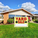 Yard Sale Signs 4Pack Double Sided Printed For Sale Signs with Metal Stakes Waterproof Corrugated Garage Sale Signs for Outdoor Estate Sale SCNWQ