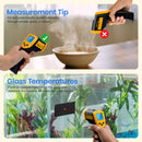 Etekcity Infrared Thermometer Laser Temperature Gun 774, Meat Food Candy Oven Thermometer for Griddle Accessories, Heat Gun for Cooking Refrigerator Tools, Yellow, -58°F to 842°F