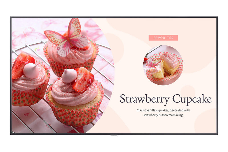 Samsung 65-Inch BE65T-H Pro TV | Commercial | Easy Digital Signage Software | 4K | HDMI | USB | TV Tuner | Speakers | 250 nits, Black