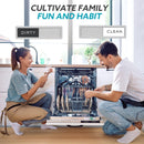 Rimaaiae Dishwasher Magnet Clean Dirty Sign, Strong Magnet Non-Scratch Clean Dirty Magnet for Dishwasher, Easy to Read & Slide